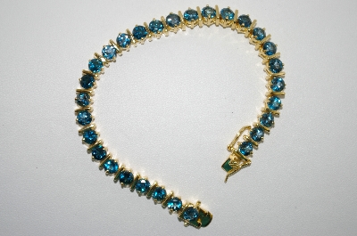 +MBA #6-1452  "18K Vermeil London Blue Topaz Bracelet