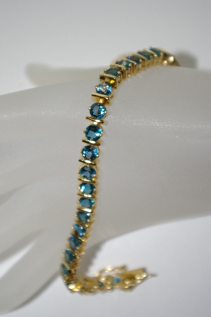 +MBA #6-1448  18K Vermeil London Blue Topaz Bracelet