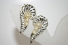 +MBA #6-0983  Vintage Silver Tone Faux Pearl Clip On Earrings