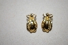+MBA #6-1545  Joan Rivers Gold Tone Egg Pierced Earrings