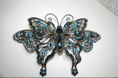 +  Blue Crystal Butterfly Pendant