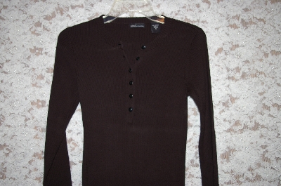 +MBA #5-1957   "Moda Black V-Neck Button Front Sweater