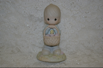 +MBA #PM    "Precious Moments 1987  Wishing You A Basket Full Of Blessings
