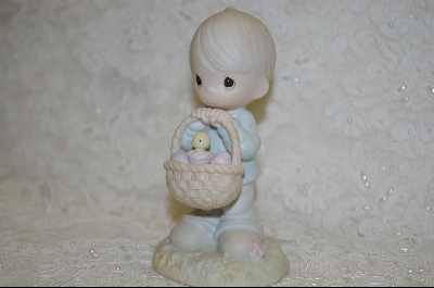 +MBA #PM    "Precious Moments 1987  Wishing You A Basket Full Of Blessings
