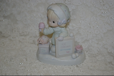 +MBA #PM       "1987  Precious Moments Wishing You A Yummy Christmas