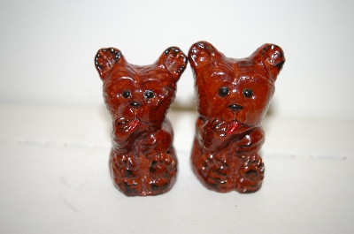 +MBA #33-087  "Vintage Small Brown Bear Salt & Pepper Shakers