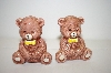 +MBA #33-081  "Vintage Baby Bears With Bowties Salt & Pepper Shakers