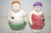 +MBA #33-115  "Bathing Man & Woman Salt & Pepper Shakers