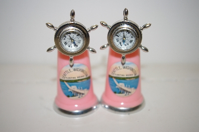 +MBA #33-075  "Vintage Plastic Seattle Salt & Pepper Shakers