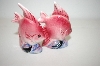 +MBA #33-101  "Vintage Small Pink Fish Salt & Pepper Shakers