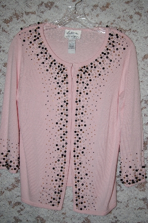 +MBA #33-194  "Soft Pink Louis Dell'Olio Simulated Pearl Cardigan"