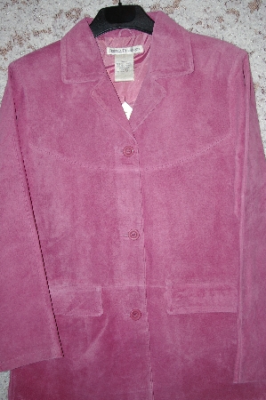 +MBA #33-225  "Pink Jessica Holbrook Machine Washable Suede Fully Lined Jacket