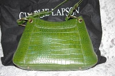 +MBA #34-153   "Leaf Green Charlie Lapson "Victoria" Hand Bag