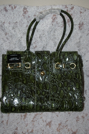 +MBA #34-188  "Olive Green Charlie Lapson "Bernadina" Large Hand Bag