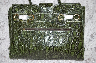 +MBA #34-188  "Olive Green Charlie Lapson "Bernadina" Large Hand Bag
