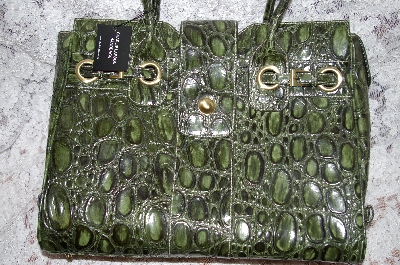 +MBA #34-188  "Olive Green Charlie Lapson "Bernadina" Large Hand Bag