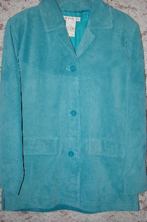 +MBA #34-021  "Turquoise Jessica Holbrook Machine Washable Suede Fully Lined Jacket