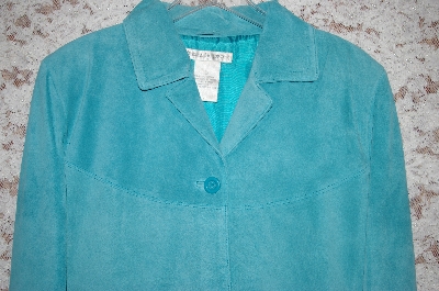 +MBA #34-021  "Turquoise Jessica Holbrook Machine Washable Suede Fully Lined Jacket