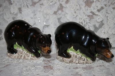 +MBA #34-205  "Natures Window Black Bear Salt & Pepper Shakers