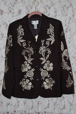 +MBA #35-09  "Black Victor Costa Rayon Embroidered Jacket