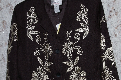 +MBA #35-09  "Black Victor Costa Rayon Embroidered Jacket