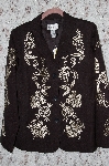 +MBA #35-09  "Black Victor Costa Rayon Embroidered Jacket