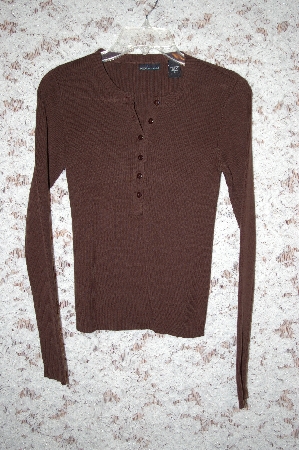 +MBA #35-051  "Brown Moda Button Front  Sweater