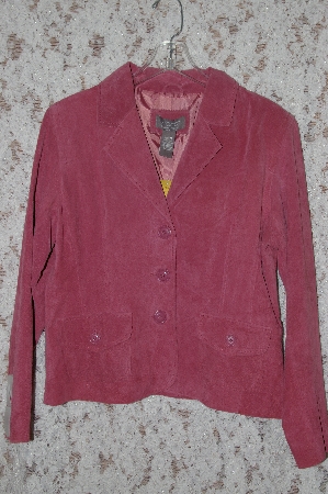 +MBA #35-022   "Rose Pink Motto Washable Suede Blazer