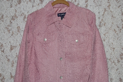 +MBA #35-074  "Pink Denim & Co Snake Look Suede Jacket