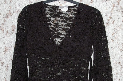 +MBA #35-007  "Black Body Central Beaded Lace Tunic