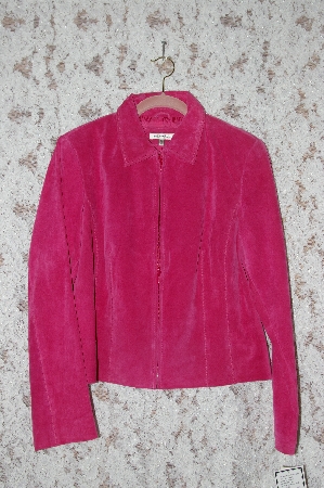 +MBA #36-013   "Rose Pink Yvonne & Marie Zipper Front Suede Jacket