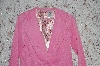 +MBA #35-045   "Pink No Boundries Fancy Lined Corduroy 1 Button Blazer