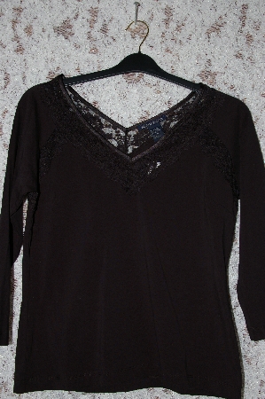+MBA #36-004  "Black Boston Proper Stretch Top With Lace Trim