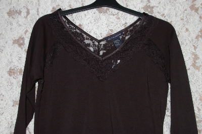 +MBA #36-004  "Black Boston Proper Stretch Top With Lace Trim