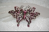 +Pink Crystal ButterFly Pin