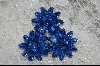 +MBA    Blue Crystal 3 Flower Brooch