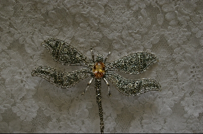+MBA #SMDFA  "Sterling Marcasite Dragon Fly Pin