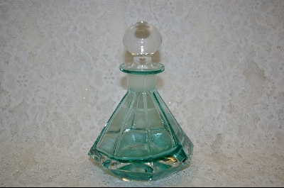 +MBA  "Large Pale Green Glass Perfume Bottle