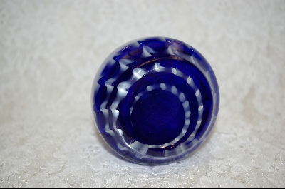 +MBA  "Dark Blue Perfume Bottle W/ Clear Stopper