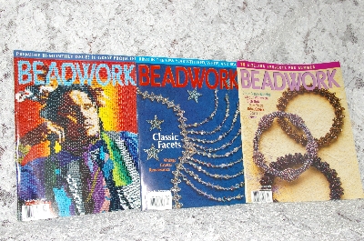+MBA #40-154  " Set Of 3 BEADWORK Magazine Back Issues