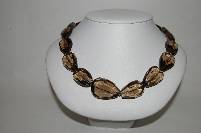 +MBA #54-002  14K Yellow Gold 20" Smokey Quartz Necklace"