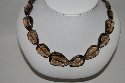 +MBA #54-002  14K Yellow Gold 20" Smokey Quartz Necklace"
