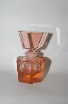 +MBA #55-232  Vintage Pink Glass Perfume Bottle With Glass Stopper