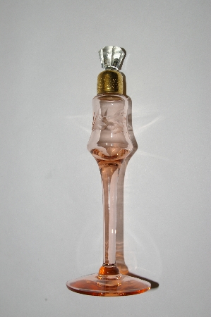 +MBA #55-242  Vintage Delicate Pink Glass Perfume Bottle