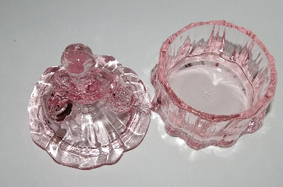 +MBA #55-166  Newer Pink Glass Victorian Lady Vanity Dish