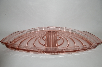 +MBA #55-140  Vintage Fancy Pink Glass Vanity Tray