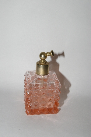 +MBA #55-223  Vintage Square Pink Glass Atomizer