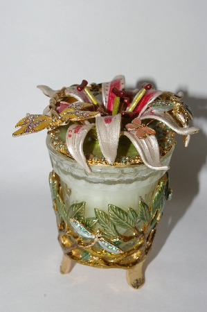 "SOLD"  MBA #57-285  "Kirks Folly "Stargazer Dragonfly" Candle Holder With Scented Candle