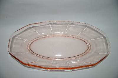 +MBA #57-006  Vintage Pink Depression Glass Relish Dish 