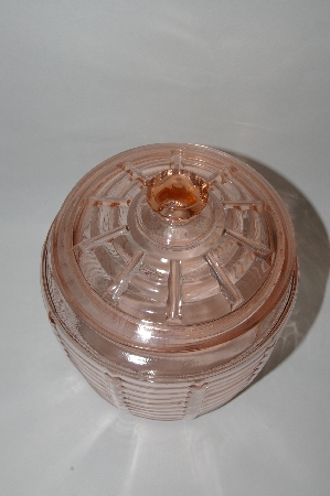  +MBA #57-057  Vintage Pink Depression Glass "Hocking" Cookie Jar